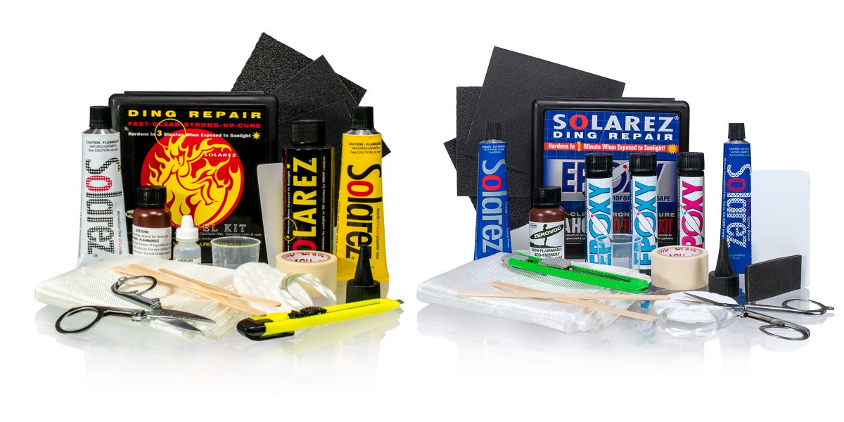 Board Repair Kits Solarez-Polyester-Pro-Travel-Kit-Epoxy-Pro-Travel-Kit SurfBoard Repair Kits