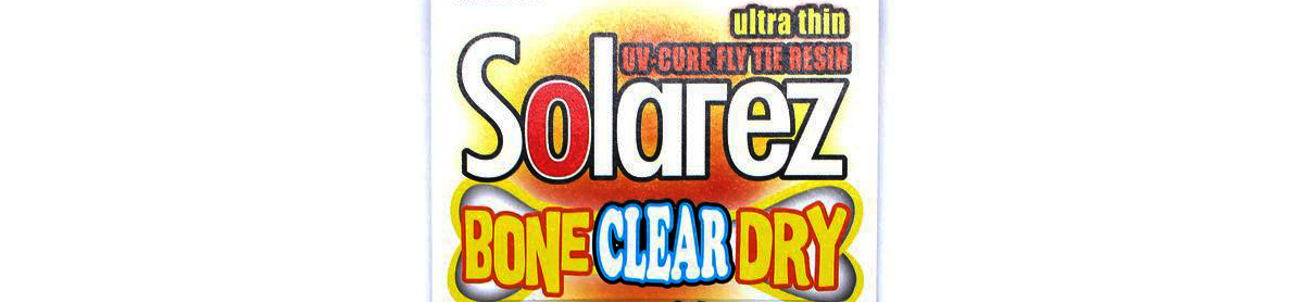 Solarez dries bone dry and super clear and stays clear